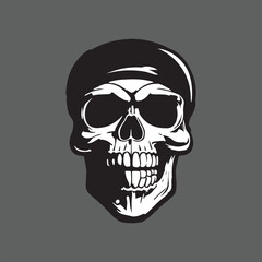 Skull t-shirt design, vintage, retro style, symbol, ready to print. vector illustration