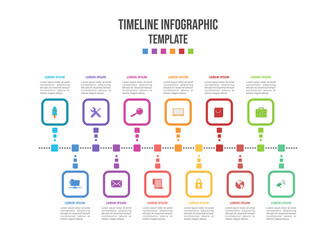 Infographic template for business. 12 Months modern Timeline diagram calendar with Gantt chart, vector infographic.