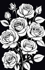 seamless pattern with roses