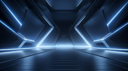Beautiful futuristic Geometric background for your presentation. Textured intricate wall. AI generated.