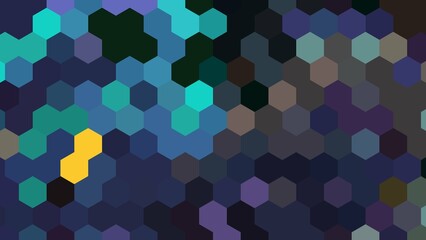 Abstract background using hexagons with aesthetic geometric shapes