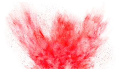transparent red sand explosion effect