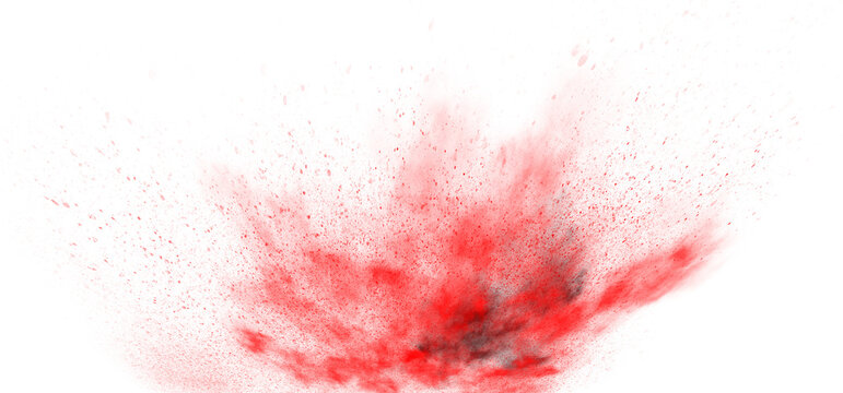 transparent red powder explosion effect