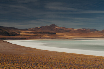 Salt lake in the Atacama Desert in Chile