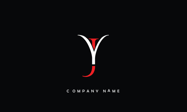 YJ, JY, Y, J Abstract Letters Logo Monogram