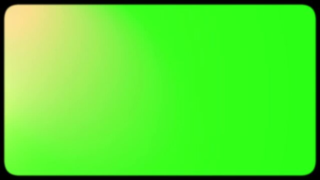 Green screen with CRT light. Simulating the effect of an aged TV with a kinescope on a green screen. Retro film video, effect footage. Flickering noise for an overlay, creating a retro ambiance.