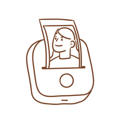 office appliance_stationary_portable printer_vector file