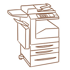 office appliance_stationary_printer_fax_scanner_copy_machine_vector file