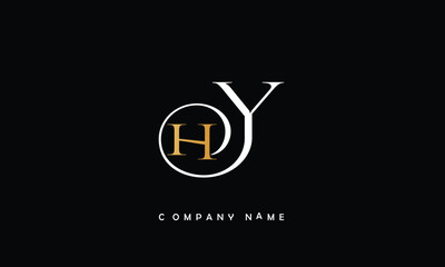 YH, HY, Y, H Abstract Letters Logo Monogram