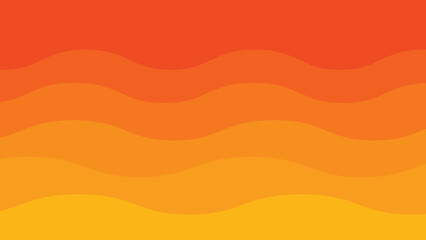 Abstract wavy background. Orange and yellow waves. Suitable for Modern desktop wallpaper.  Vector illustration