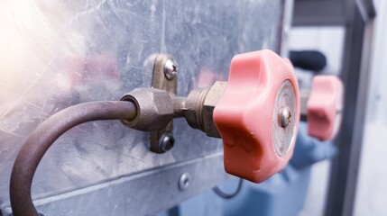 A Cut off valve gate opened or closed at will manually for preventing or regulating flow of a liquid in a refrigerant  pipe.