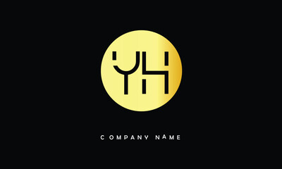 YH, HY, Y, H Abstract Letters Logo Monogram