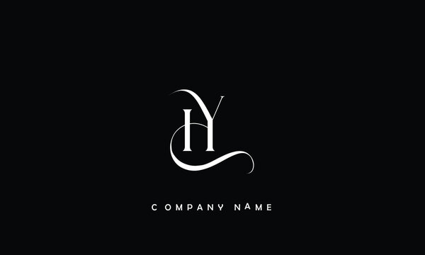 YH, HY, Y, H Abstract Letters Logo Monogram