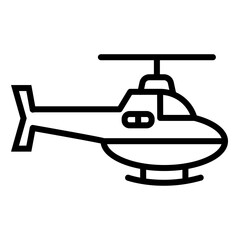 Helicopter Line icon