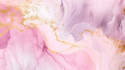 Luxury abstract fluid art painting background alcohol ink technique. Luxury colourful pink gold marble texture background for interior decoration. Abstract digital artwork