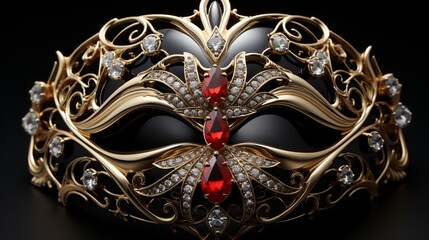 lips diamond ornament pattern on black background.