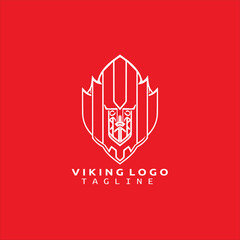 Viking Logo Design Vector Template