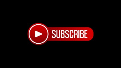 subscribe icon animation. a close up of a red subscribe button on a black background