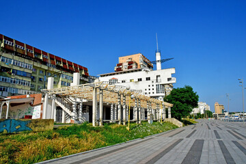 Tulcea, Romania - july 2 2023 : picturesque city centre