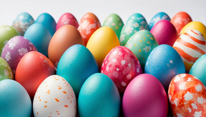 Fototapeta na wymiar Happy easter. Colorful Easter eggs