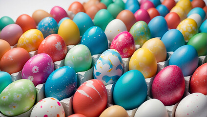 Fototapeta na wymiar Happy easter. Colorful Easter eggs