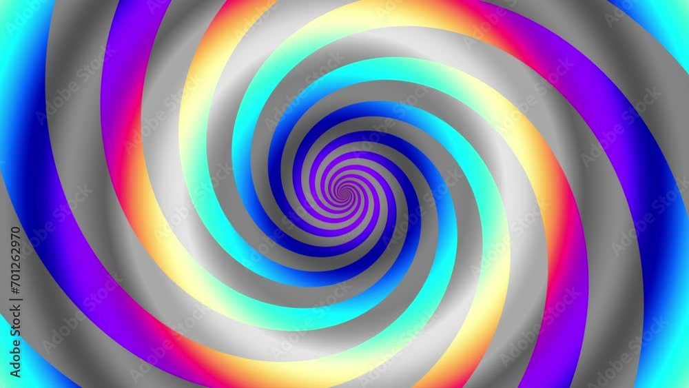 Poster Endless abstract spiral. Seamless looping footage 4k. Abstract loop background