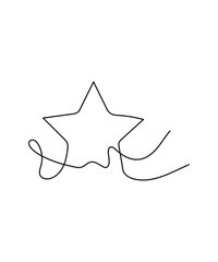 star one line art, vector best line icon.