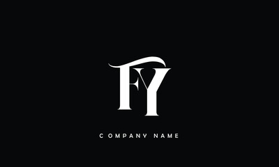 YF, FY, Y, F Abstract Letters Logo Monogram
