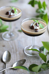 グラスに入ったコーヒーゼリー