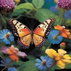 Obraz premium A Kaleidoscope of Life and Color in the World of Butterflies ai generated