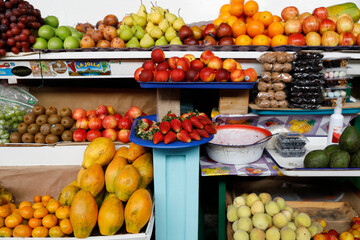 Fruit sold in a Riobamba market, Ecuador