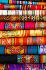 Scarves sold at Otavalo market, Ecuador