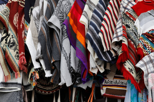 Traditional clothing shop in Riobamba, Ecuador