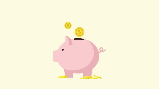 Save money or save money or open bank deposit concept. Investment concept in the form of toy piggy bank illustration.