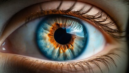 Closeup of Human Eye - Beautiful Iris and Patterns - Biology - Concept of Eye Laser Surgery - LASIK - Eye Medicial Procedure