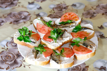 Welcome snack served in Boscana, Moldova