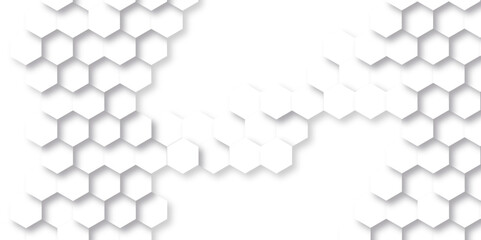 Abstract background with hexagon, modern abstract vector polygonal pattern. Futuristic abstract honeycomb technology white background. Luxury white hexagon pattern.