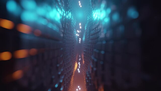 abstract background cube wave looping, 3d aniamtion video 4k