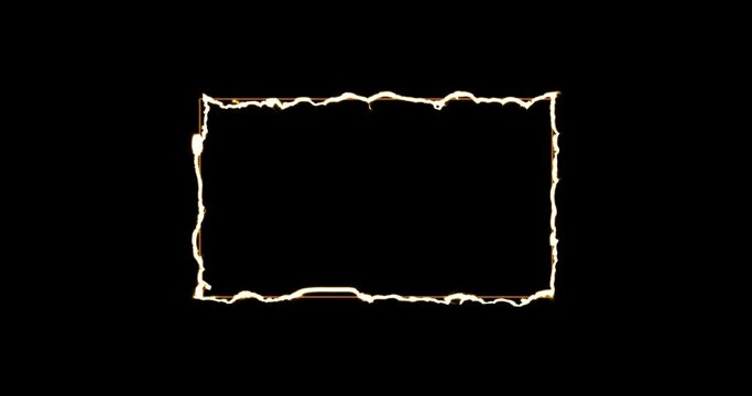 glowing neon square frame, neon frame for stream overlay