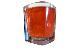 glass of cola with ice