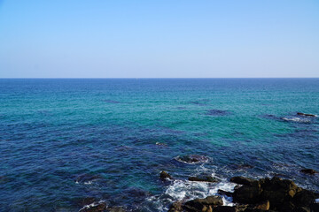 The Color and Rock of Jeongdongjin Sea