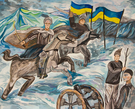 Historical battle of Konotop. Painted with paints