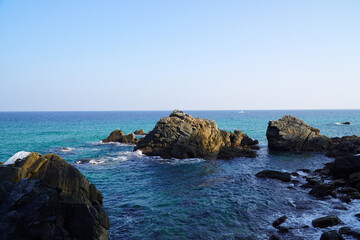 Fototapeta na wymiar The Color and Rock of Jeongdongjin Sea
