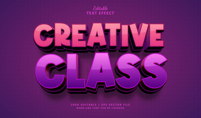 Creative Class Editable Text Effect Style 3d Back to School Theme