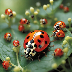 Ladybugs Unveiled Exploring the Beauty Benefits and Cultural Reverence of Nature's Tiny Guardians ai generated