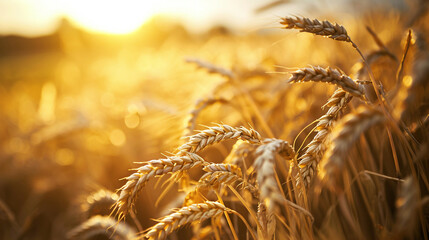 Golden Harvest: A Beautiful Wheat Field Capturing the Essence of Rural Agriculture.