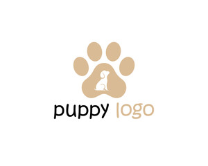 Dog logo vector, animal and pet logo Negative space dog logo design for your brand or business 