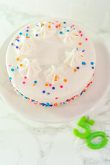 Birthday cake with funfetti sprinkles