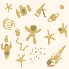 Astronaut abstract design