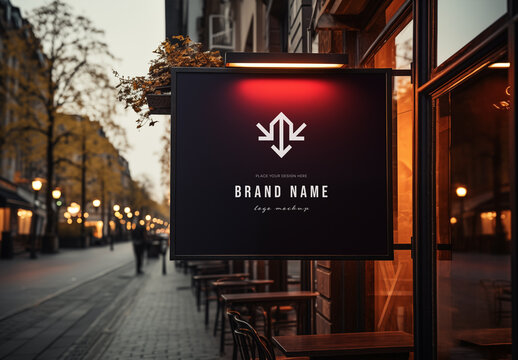 Sign Board Mockup Generated with AI